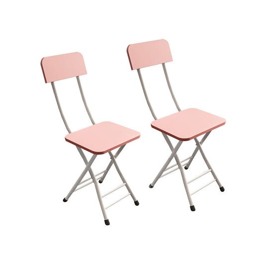 SOGA Pink Foldable Chair Space Saving Lightweight Portable Stylish Seat Home Decor Set of 2 • LUZ-ChairAS717