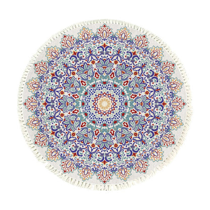 SOGA 120cm Mandala Area Rug for Living Room Lounge, Bedroom, Anti-slip Doormat, Home Decor • LUZ-CarpetXLS14Lge