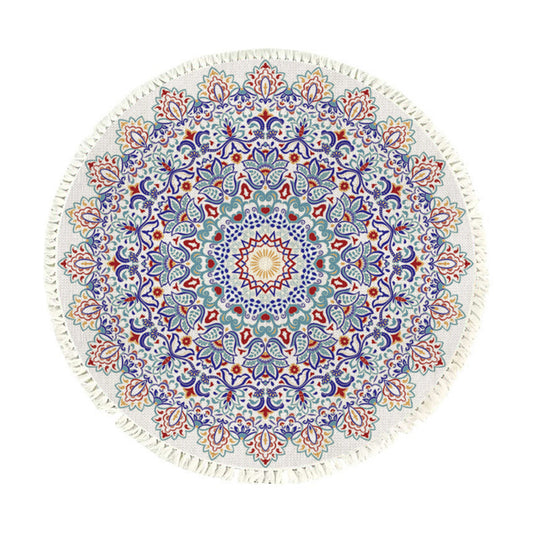 SOGA 120cm Mandala Area Rug for Living Room Lounge, Bedroom, Anti-slip Doormat, Home Decor • LUZ-CarpetXLS14Lge