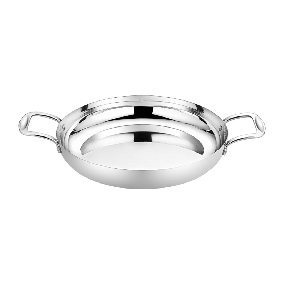Soga 28cm Flat Base Seafood Dry Pot in Elegant Silver Finish with Durable for Kitchen Essential • LUZ-VICSoupPot26