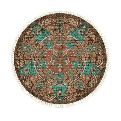 SOGA 90cm Mandala Round Area Thick Anti-slip Doormat, Home Decor • LUZ-CarpetYH30