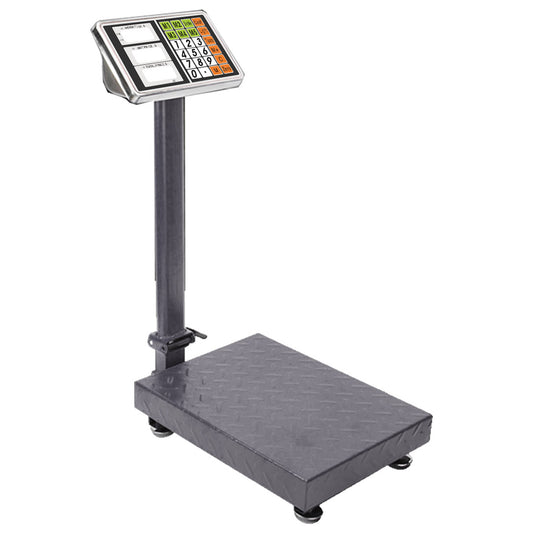 SOGA 150kg Electronic Digital Platform Scale Computing Shop Postal Scale Black • LUZ-150kgPlatformScalesBlack