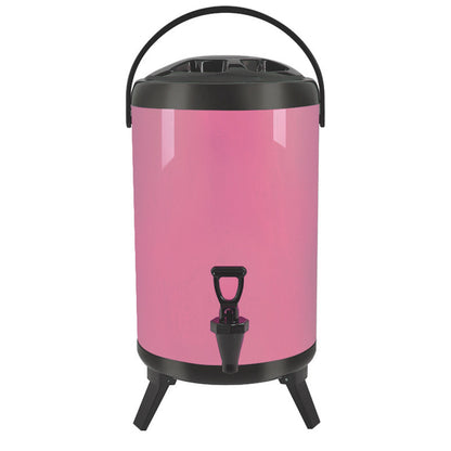 SOGA 18L Stainless Steel Insulated Milk Tea Barrel Hot and Cold Beverage Dispenser Container with Faucet Pink • LUZ-VICDispenser18LPNK