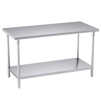 SOGA 150*70*85cm Commercial Catering Kitchen Stainless Steel Prep Work Bench • LUZ-WorkBenchSS2010150CM