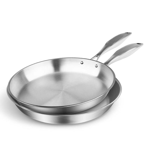 SOGA Stainless Steel Fry Pan 20cm 34cm Frying Pan Top Grade Skillet Induction Cooking FryPan • LUZ-FryPanSS2860-2867
