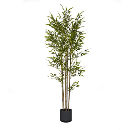 SOGA 180cm Lucky Bamboo Tree Bambusa Vulgaris Artificial Plant w/ 7 Branches Home Accent Decor • LUZ-APlantFHZ180