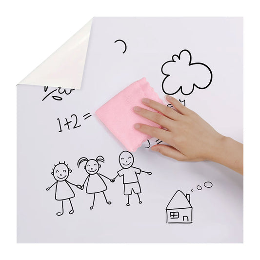SOGA 90cmx500cm Clear Dry Erase Adhesive Whiteboard Wall Surface Peel Sticker Sheet • LUZ-WalMat905