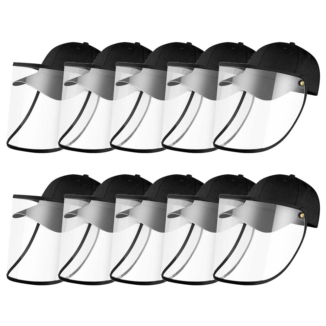 10X Outdoor Protection Hat Anti-Fog Pollution Dust Protective Cap Full Face HD Shield Cover Adult Black • LUZ-HatAdultBLKX10