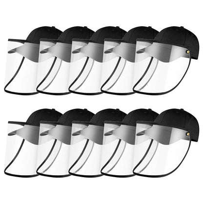 10X Outdoor Protection Hat Anti-Fog Pollution Dust Protective Cap Full Face HD Shield Cover Adult Black • LUZ-HatAdultBLKX10