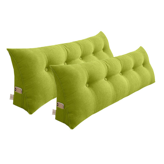 SOGA 2X 120cm Green Triangular Wedge Bed Pillow Headboard Backrest Bedside Tatami Cushion Home Decor • LUZ-Pillow1112X2