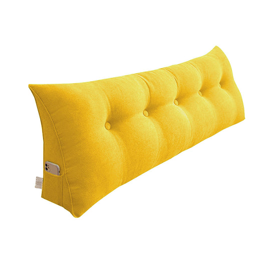 SOGA 120cm Yellow Triangular Wedge Bed Pillow Headboard Backrest Bedside Tatami Cushion Home Decor • LUZ-Pillow3112