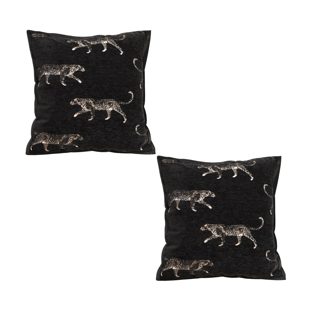 SOGA 2X 50cm Black Throw Pillow Elegant Decorative Cushion Living Room Modern Home Decor • LUZ-FrenchCushion332X2