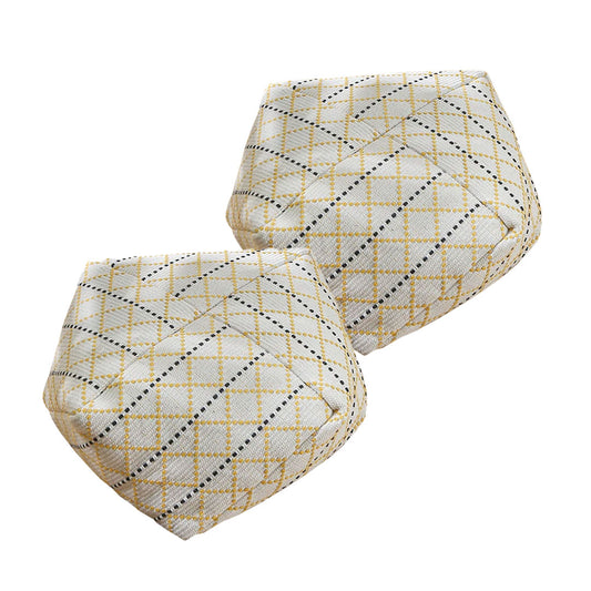 SOGA 2X 53cm Polyester-Cotton Blend Pillow EPP Particle Insert for Comfort and Support Home Decor • LUZ-Pouffe626X2