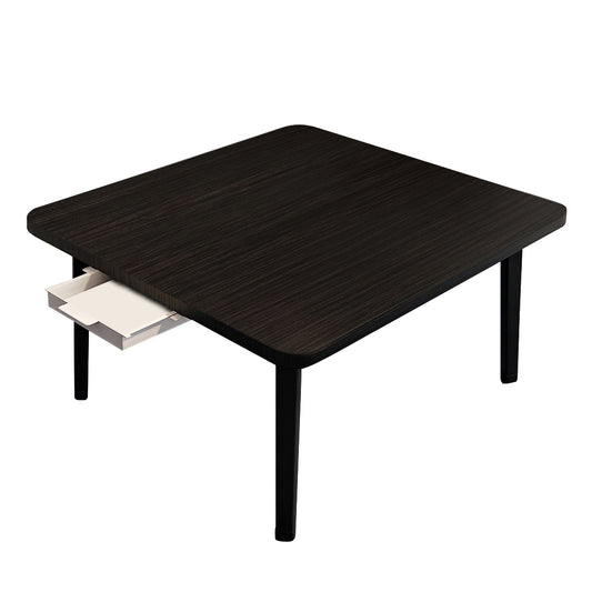 SOGA Black Portable Floor Table Small Square Space-Saving Mini Desk Home Decor • LUZ-FloorTable502