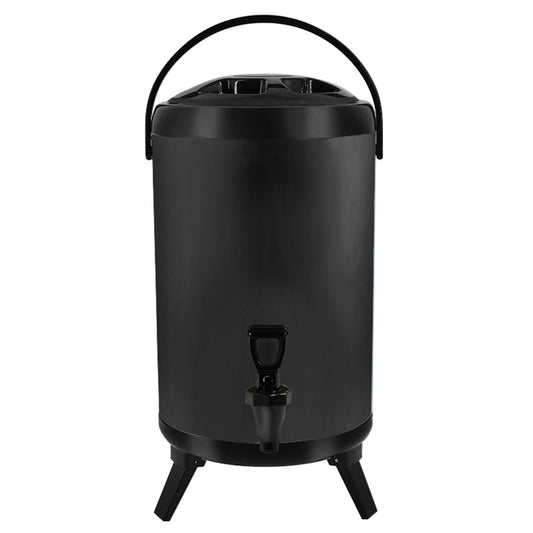 SOGA 18L Stainless Steel Insulated Milk Tea Barrel Hot and Cold Beverage Dispenser Container with Faucet Black • LUZ-VICDispenser18LBLK