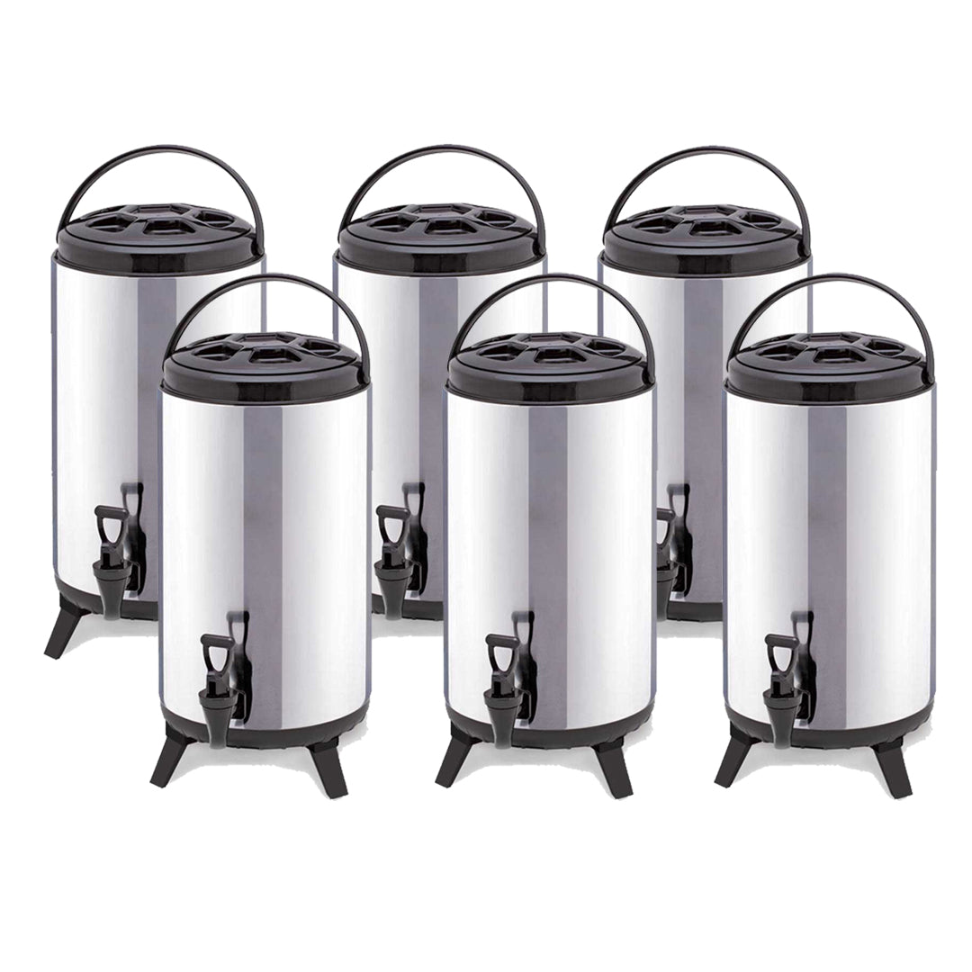 SOGA 6X 18L Portable Insulated Cold/Heat Coffee Tea Beer Barrel Brew Pot With Dispenser • LUZ-BeverageDispenser18LX6
