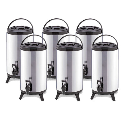 SOGA 6X 18L Portable Insulated Cold/Heat Coffee Tea Beer Barrel Brew Pot With Dispenser • LUZ-BeverageDispenser18LX6