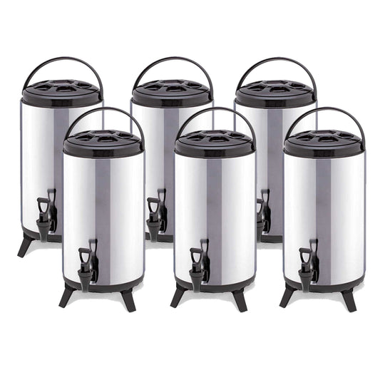 SOGA 6X 18L Portable Insulated Cold/Heat Coffee Tea Beer Barrel Brew Pot With Dispenser • LUZ-BeverageDispenser18LX6