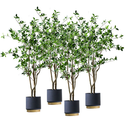 SOGA 4X 120cm Green Artificial Indoor Watercress Tree Fake Plant Simulation Decorative • LUZ-APlantFHCS1202X4