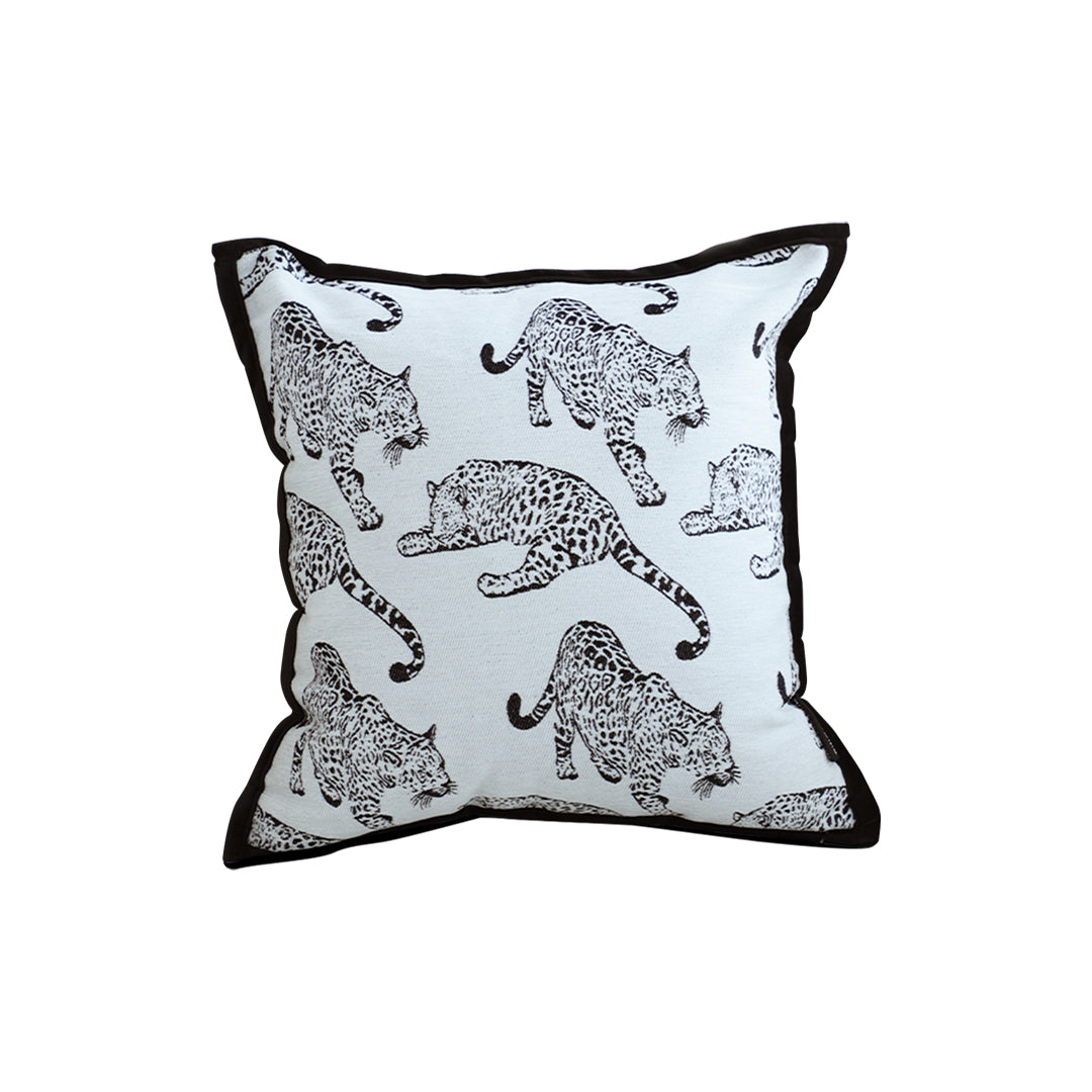 SOGA 45cm Throw Pillow White & Black Leopard Light Luxury Decorative Cushion for Living Room • LUZ-FrenchCushion295