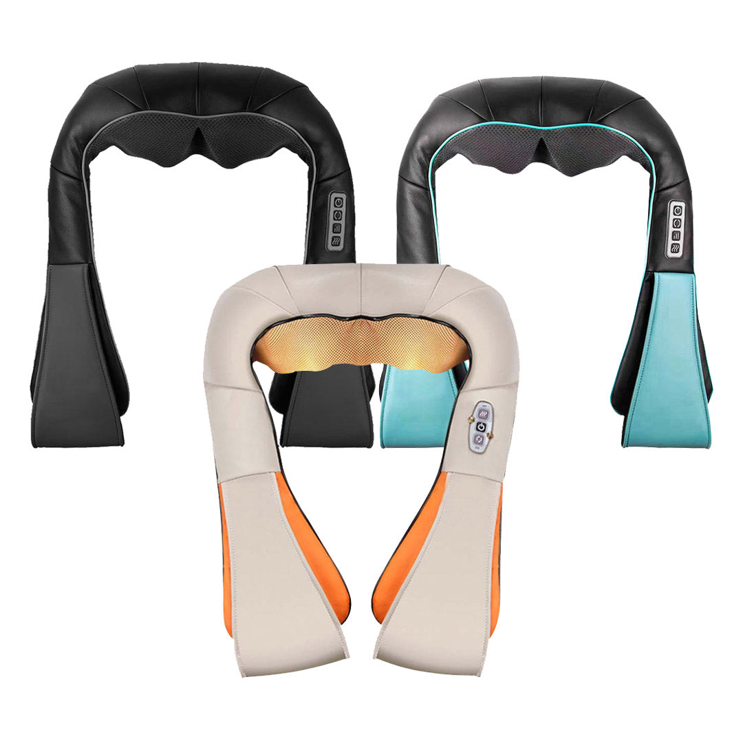 SOGA 3X Electric Kneading Back Neck Shoulder Massage Arm Body Massager Black/Blue/White • LUZ-Massager580ABLK-BLU-WHT