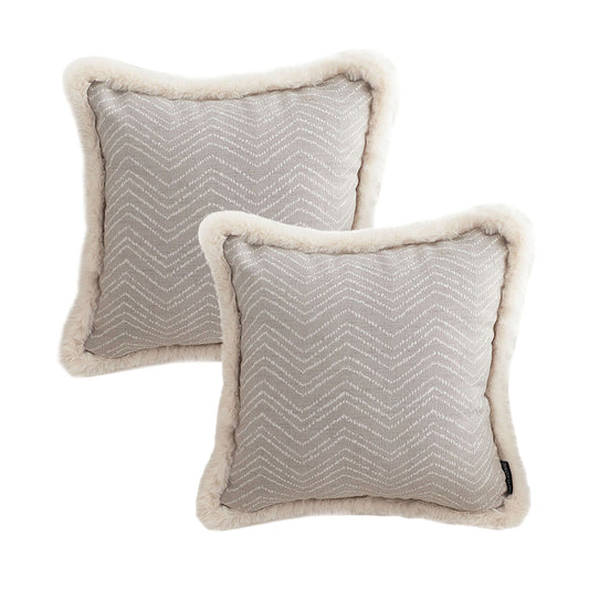 SOGA 2X 45cm Wabi-sabi Herringbone Square Throw Pillow • LUZ-FrenchCushion264X2