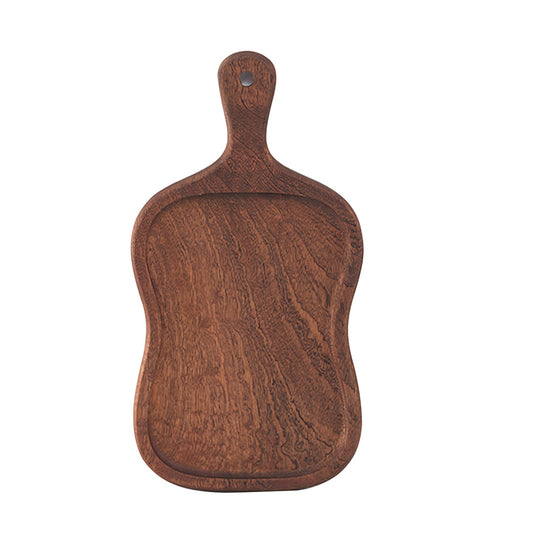 SOGA 40cm Brown Wooden Serving Tray Board Paddle with Handle Home Decor • LUZ-WodF604