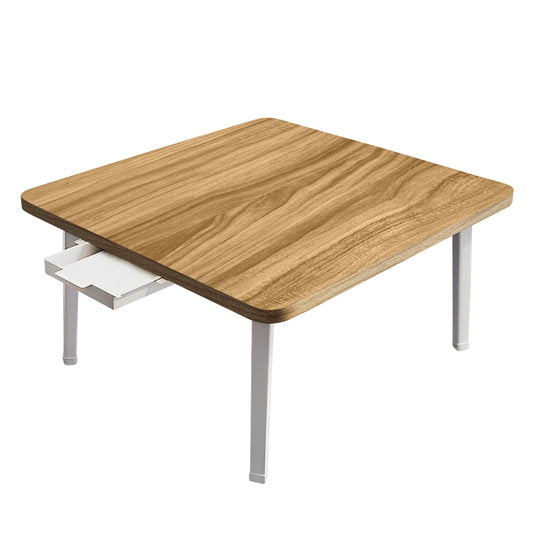 SOGA Wood-Colored Portable Floor Table Small Square Space-Saving Mini Desk Home Decor • LUZ-FloorTable503