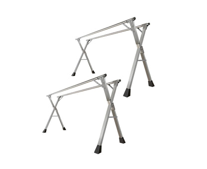 SOGA 2X 1.6m Portable Standing Clothes Drying Rack Foldable Space-Saving Laundry Holder Indoor Outdoor • LUZ-BSXG2508X2