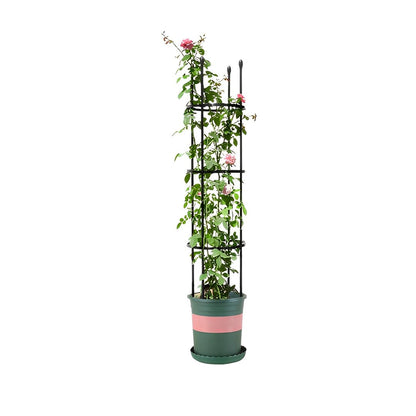 SOGA 133cm 4-Bar Plant Frame Stand Trellis Vegetable Flower Herbs Outdoor Vine Support Garden Rack with Rings • LUZ-PlantTube133