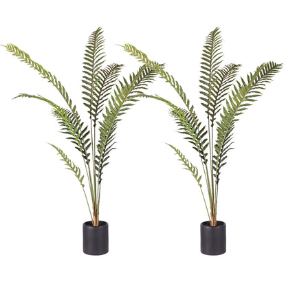 SOGA 2X 210cm Artificial Green Rogue Hares Foot Fern Tree Fake Tropical Indoor Plant Home Office Decor • LUZ-APlantLGY2109X2