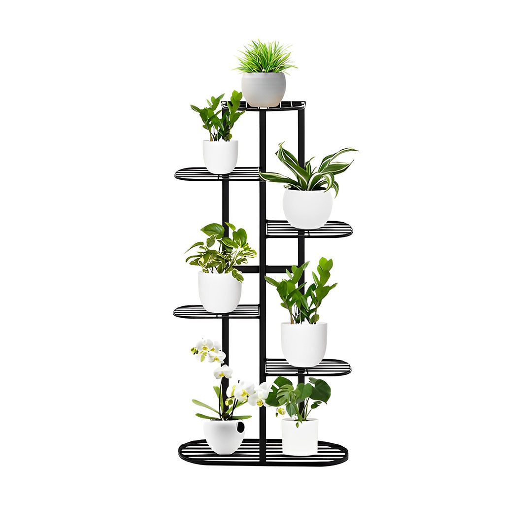 SOGA 6 Tier 7 Pots Black Metal Plant Rack Flowerpot Storage Display Stand Holder Home Garden Decor • LUZ-FPotH21
