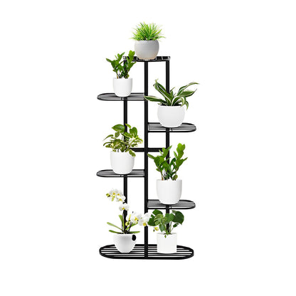 SOGA 6 Tier 7 Pots Black Metal Plant Rack Flowerpot Storage Display Stand Holder Home Garden Decor • LUZ-FPotH21