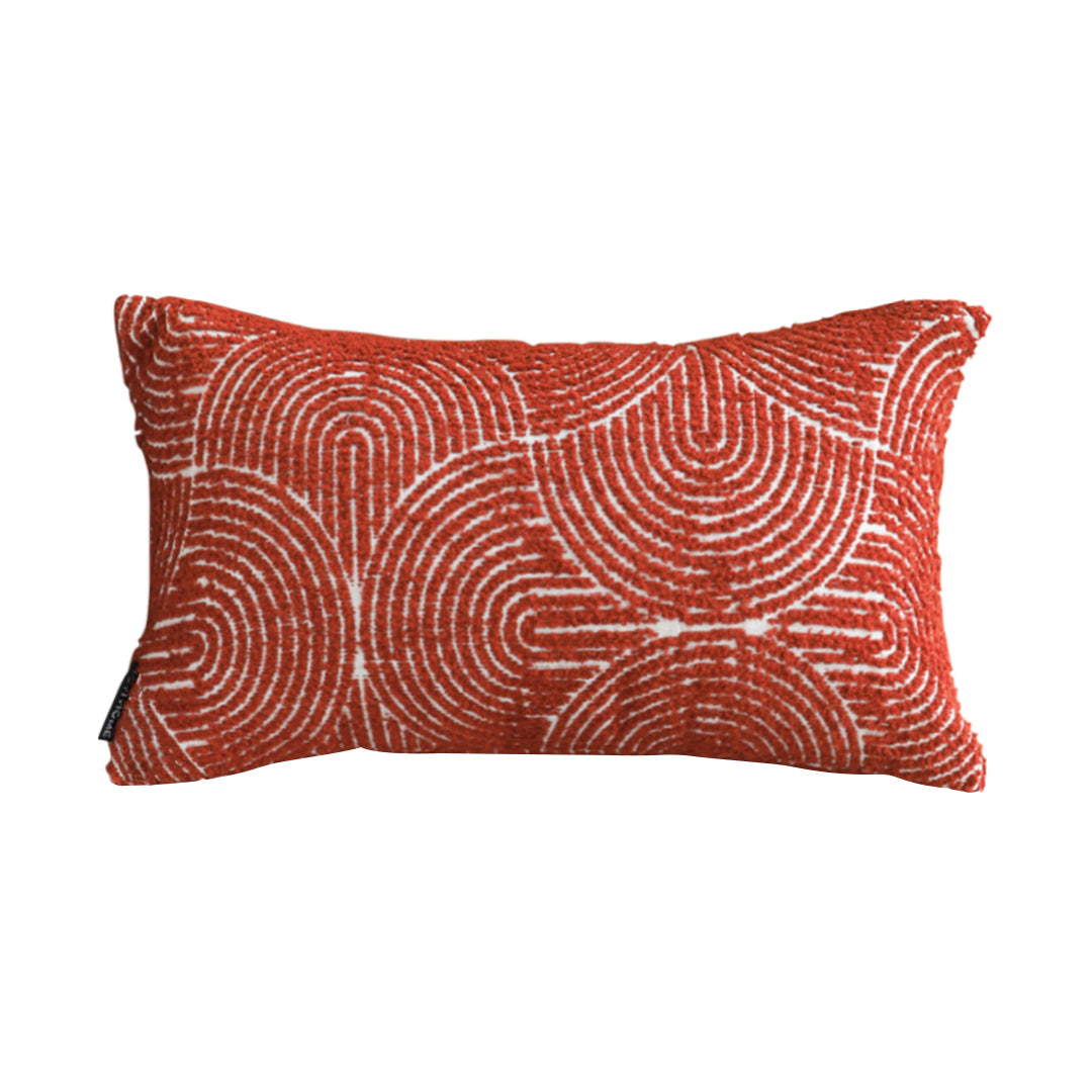 SOGA 35cm Throw Pillow Burgundy Cinnabar Perfect Burnt Indoor and Outdoor Corded for Home Decor • LUZ-FrenchCushion315