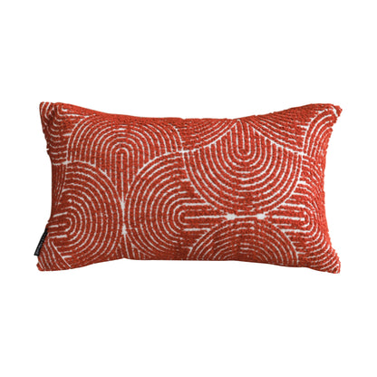 SOGA 35cm Throw Pillow Burgundy Cinnabar Perfect Burnt Indoor and Outdoor Corded for Home Decor • LUZ-FrenchCushion315