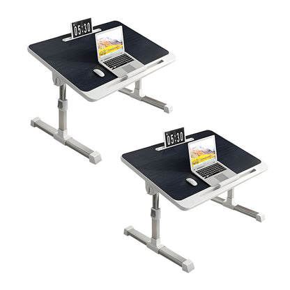 SOGA 2X 60X40cm Black Small Laptop Bed Portable Foldable Study Table Adjustable • LUZ-BedTableA8X2