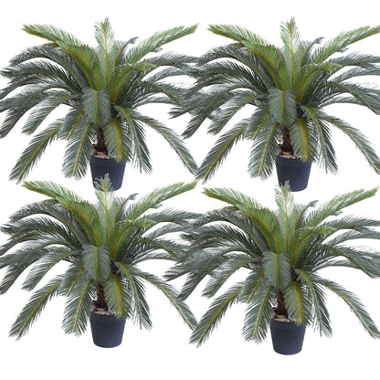 SOGA 4X 155cm Artificial Indoor Cycas Revoluta Cycad Sago Palm Fake Decoration Tree Pot Plant • LUZ-APlantFH107130AX4