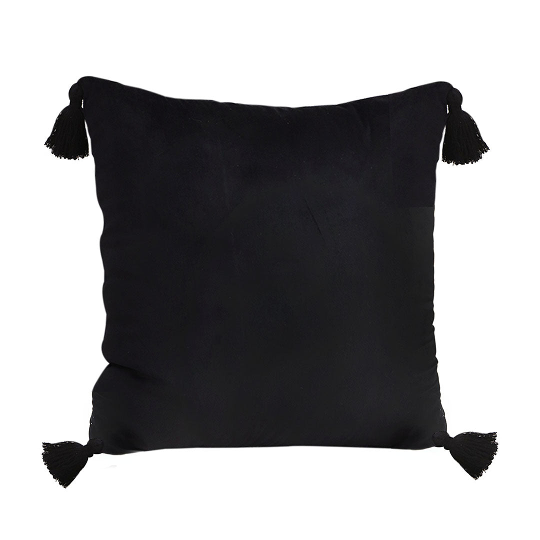 SOGA 45X Black Vintage Butterfly Pillow Tassel Velvet Square Throw Pillow • LUZ-FrenchCushion242