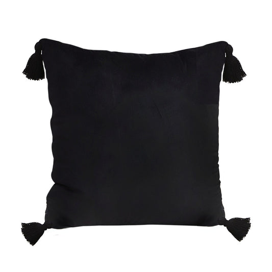 SOGA 45X Black Vintage Butterfly Pillow Tassel Velvet Square Throw Pillow • LUZ-FrenchCushion242