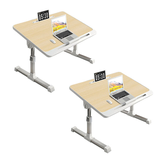 SOGA 2X 60X40cm Wood Small Laptop Bed Portable Foldable Study Table Adjustable • LUZ-BedTableA6X2