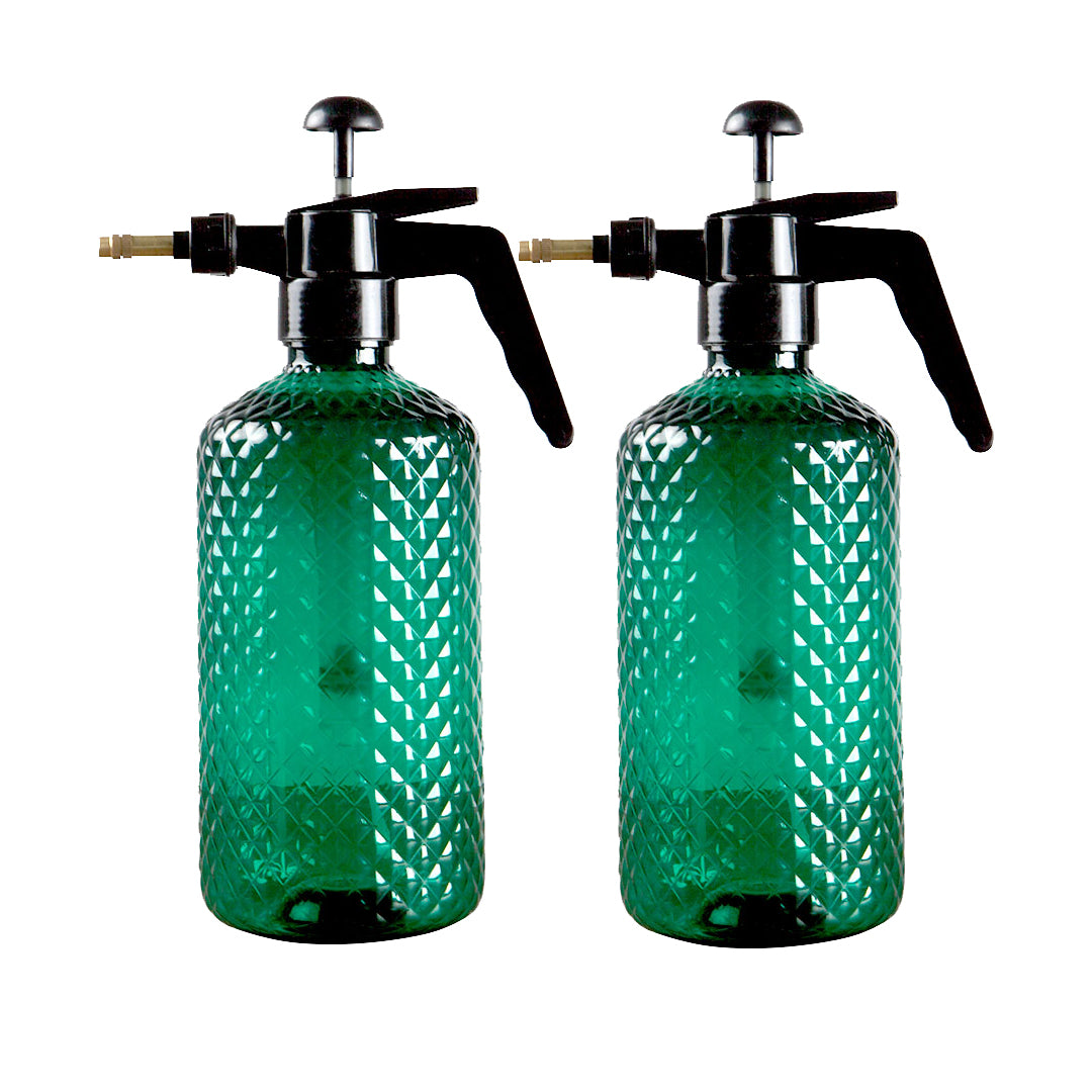 SOGA 2X 2 Liter Mist Water Spray Bottle Hand Held Pressure Adjustable Nozzle with Top Pump Indoor Outdoor Gardening • LUZ-SparyB001X2
