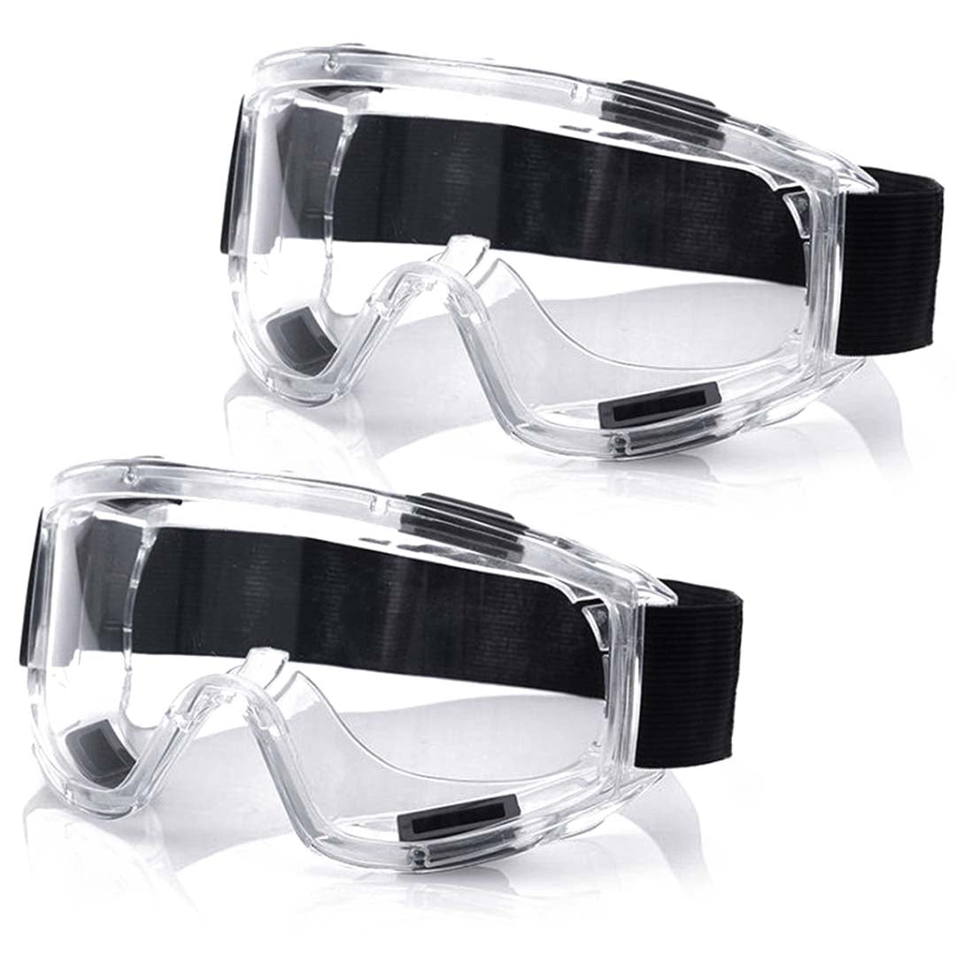 2X Clear Protective Eye Glasses Safety Windproof Lab Goggles Eyewear • LUZ-GogglesX2