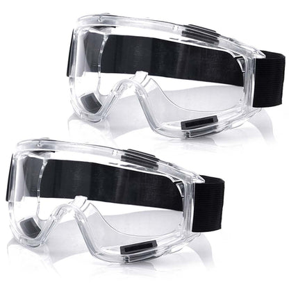 2X Clear Protective Eye Glasses Safety Windproof Lab Goggles Eyewear • LUZ-GogglesX2