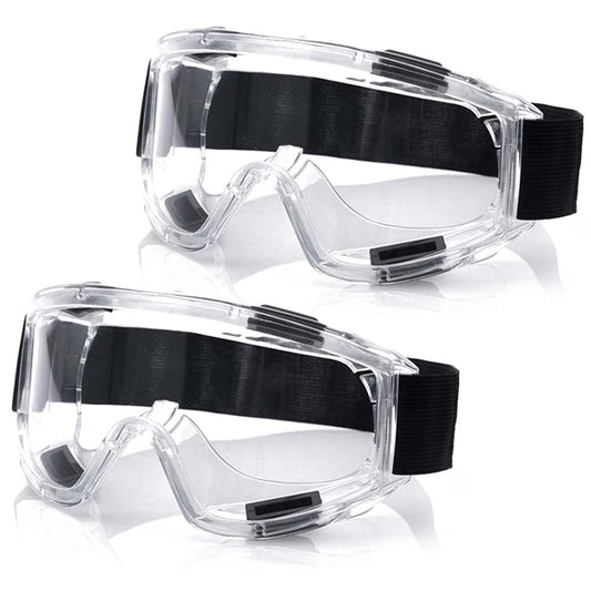 2X Clear Protective Eye Glasses Safety Windproof Lab Goggles Eyewear • LUZ-GogglesX2