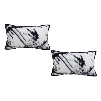 SOGA 2X 35cm Throw Pillow  Black and White Leopard Thick Premium Polyester Fiber for Home Decor • LUZ-FrenchCushion324X2