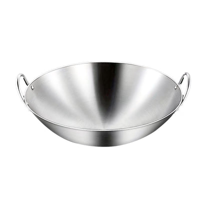 SOGA 55cm Stainless Steel Kitchen Cooking Wok with 2 Sturdy Handles • LUZ-WokCom55