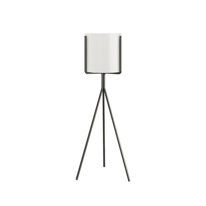 SOGA 80cm Tripod Flower Pot Plant Stand with White Flowerpot Holder Rack Indoor Display • LUZ-FPotH82WHT