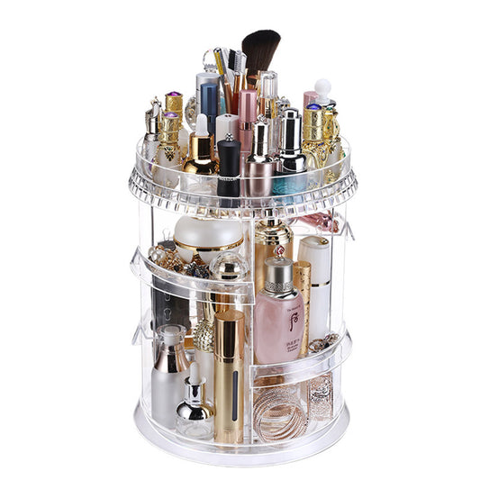 SOGA 360 Degree Rotating Makeup Organiser Cosmetics Holder Display Stand Skincare Home Decor • LUZ-BathC105