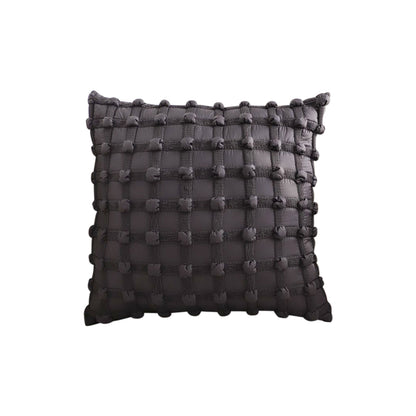 SOGA 50cm Black Medieval-style Puff Rivet Square Product Throw Pillow • LUZ-FrenchCushion214