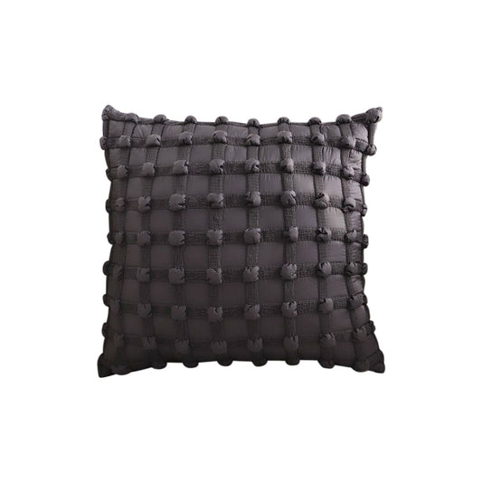 SOGA 50cm Black Medieval-style Puff Rivet Square Product Throw Pillow • LUZ-FrenchCushion214